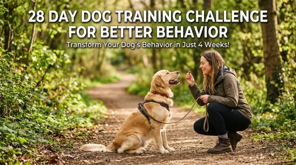 28 Day Dog Training Challenge for Better Behavior