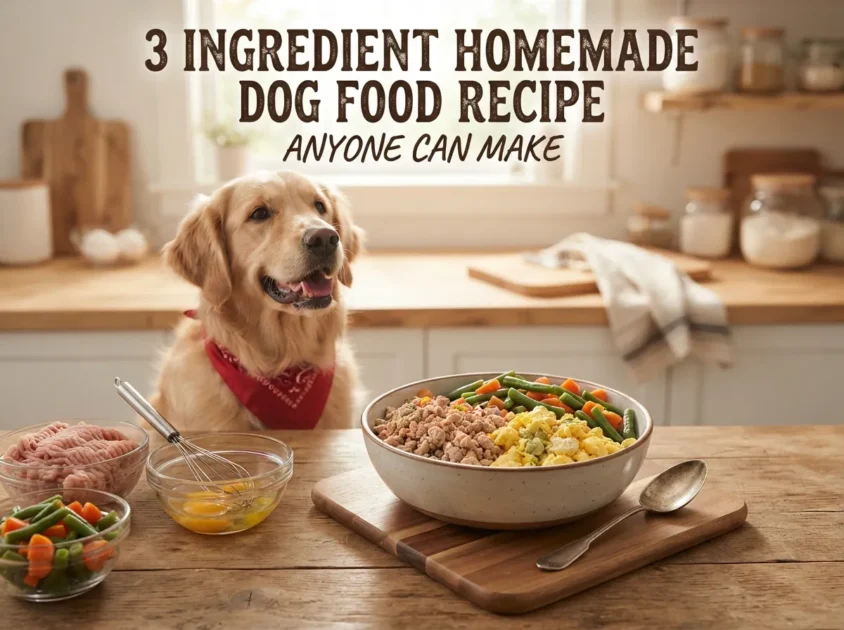 3 Ingredient Homemade Dog Food Recipe