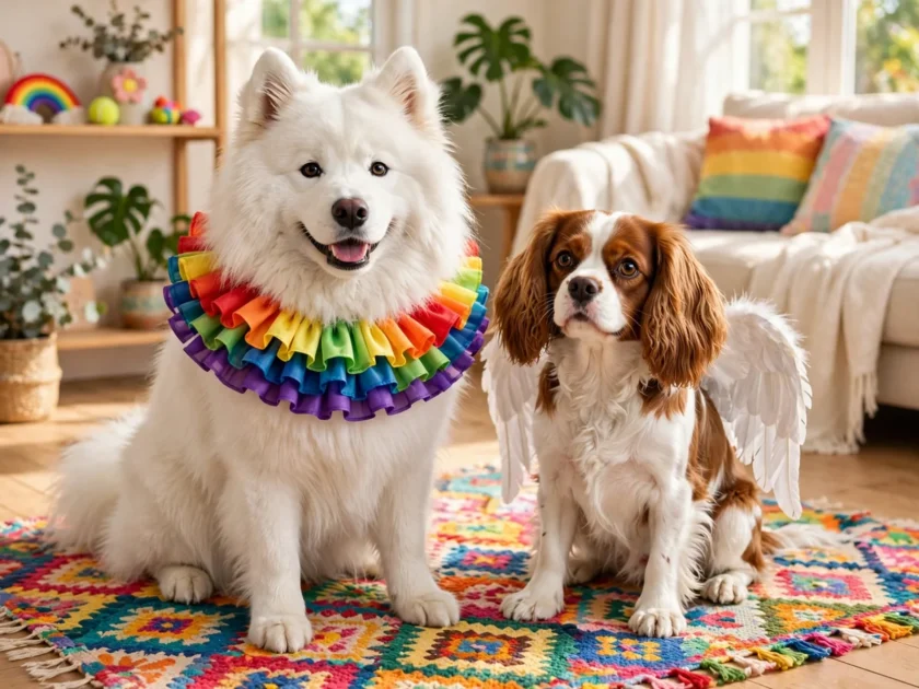 Clown Collar and Angel Wings: Cute and Cuddly