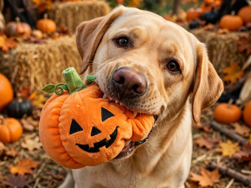 Plush Pumpkin Squeaker