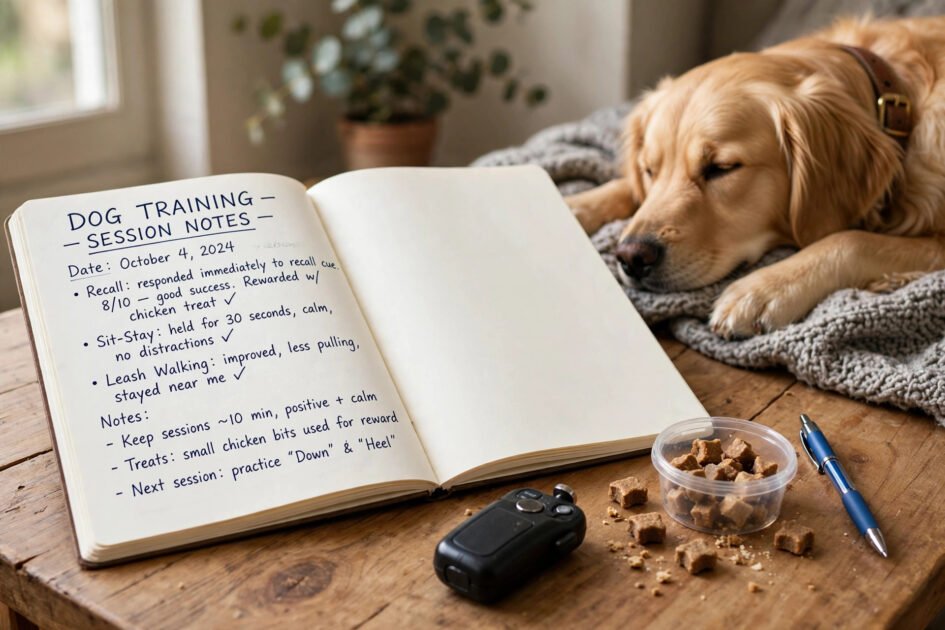 Dog Training Notebook Setup for Organized Training