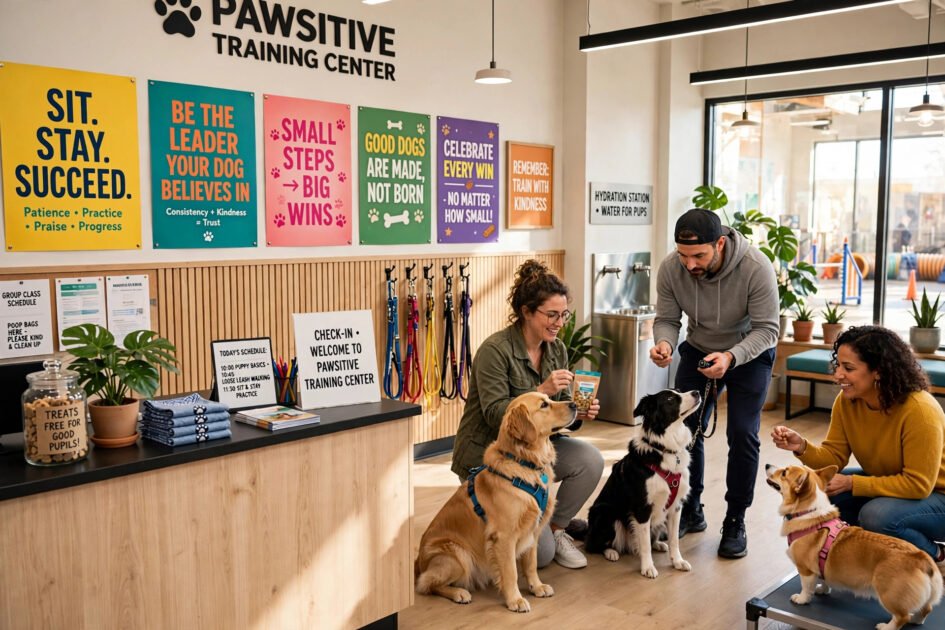 Dog training poster ideas for training centers
