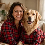 Matching dog and owner outfits
