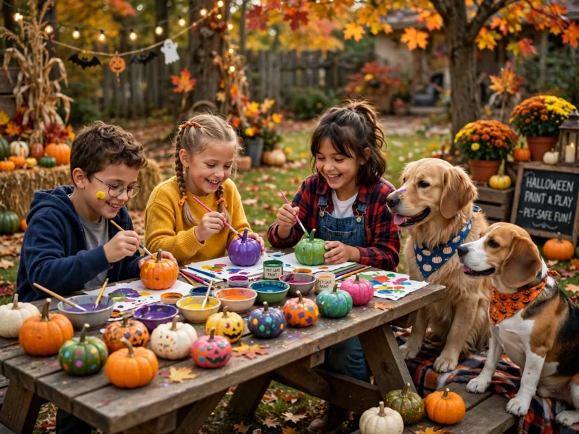 Host a Pumpkin Painting Corner