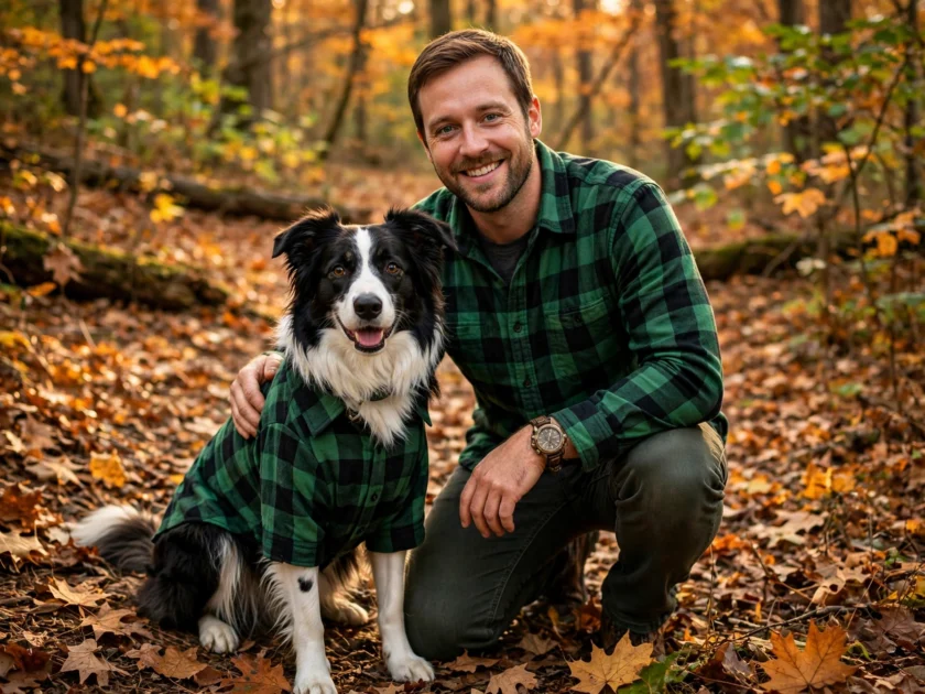 Matching flannel shirts