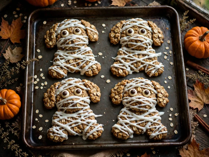 Oatmeal Mummy Cookies