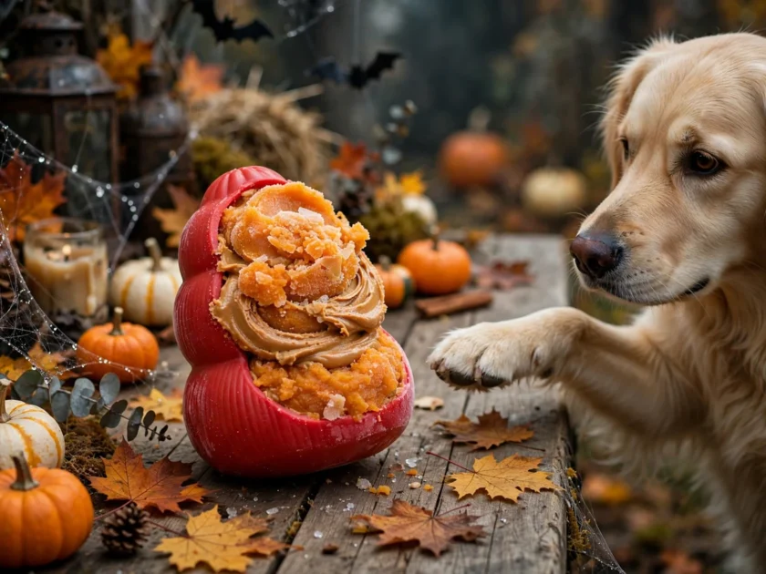 Frozen Pumpkin-Stuffed Kong
