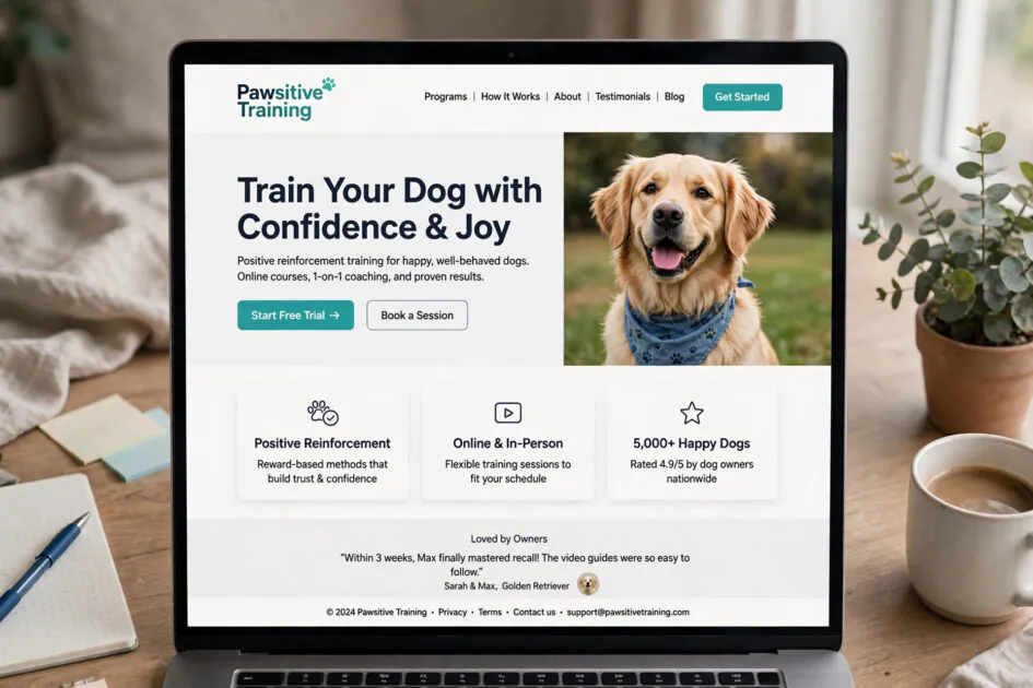 Dog Training Design Ideas for Websites & Apps