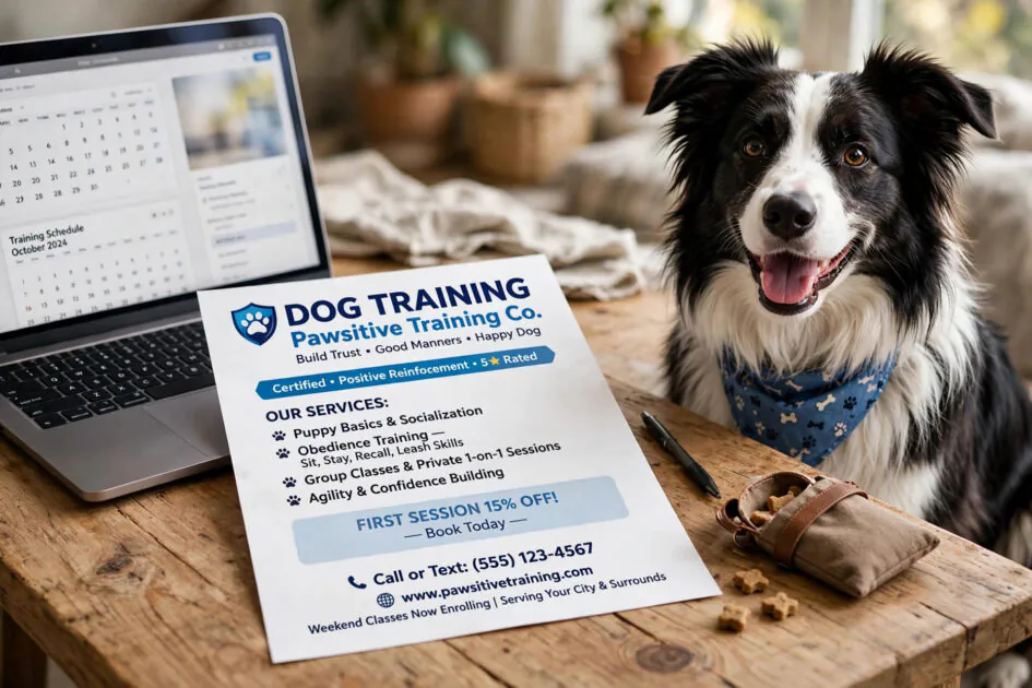Dog training flyer templates and design tips