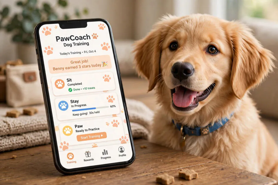 Dog training icon and UI design inspiration