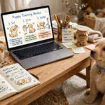 Dog training illustration ideas for bloggers — cute flat-style dog illustrations