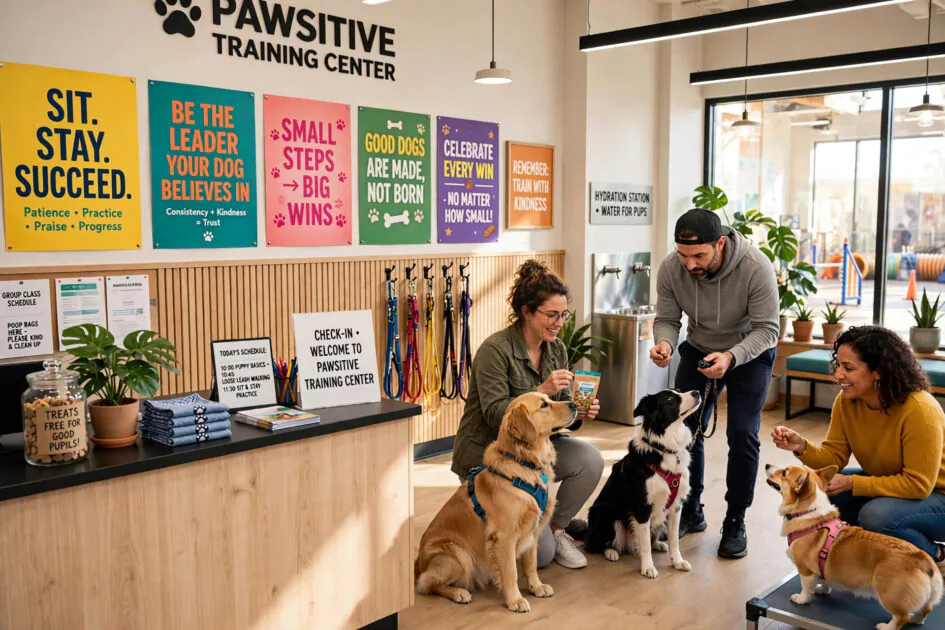 Dog training poster ideas for training centers